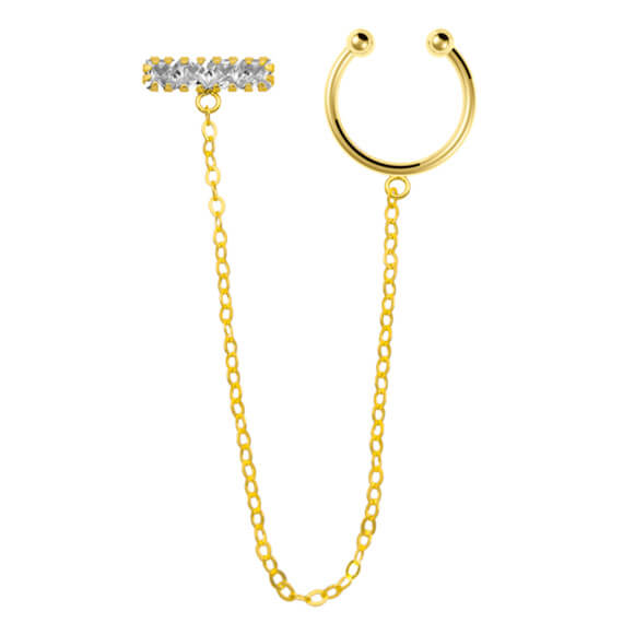 piercing oro earcuff